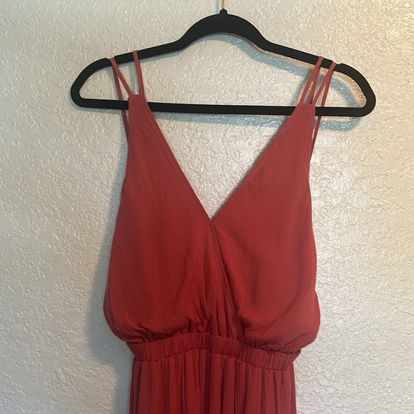 NWT Lulus Lost in Paradise Rusty Rose Maxi Dress S - Picture 6 of 10